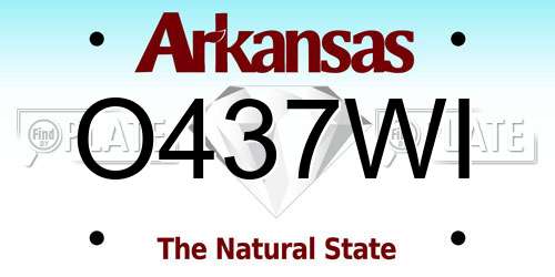 O437WI Arkansas License Plate