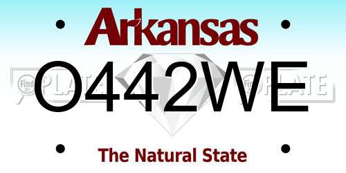 O442WE Arkansas License Plate