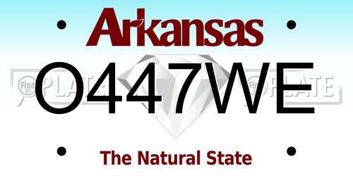 O447WE Arkansas License Plate