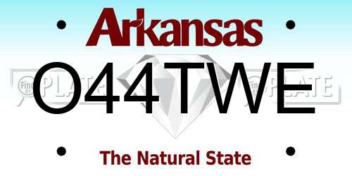 O44TWE Arkansas License Plate