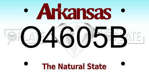 O4605B Arkansas License Plate