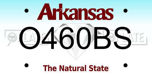O460BS Arkansas License Plate