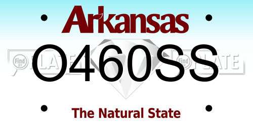 O460SS Arkansas License Plate