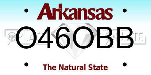 O46OBB Arkansas License Plate