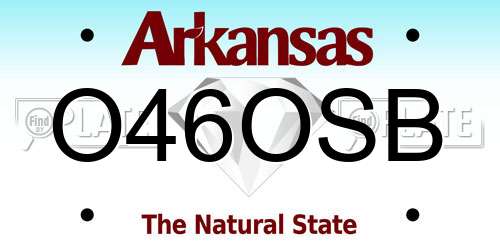 O46OSB Arkansas License Plate