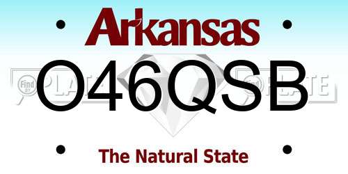 O46QSB Arkansas License Plate
