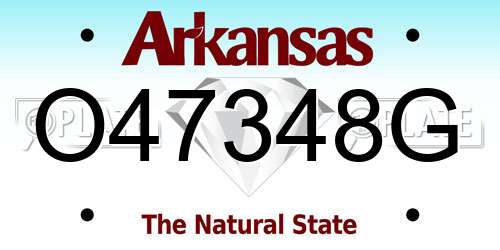O47348G Arkansas License Plate