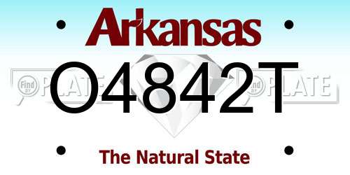 O4842T Arkansas License Plate