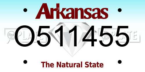O511455 Arkansas License Plate