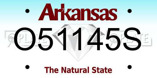 O51145S Arkansas License Plate