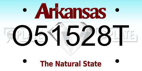 O51528T Arkansas License Plate