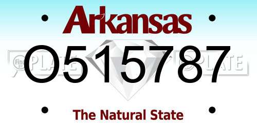 O515787 Arkansas License Plate