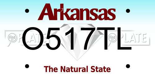 O517TL Arkansas License Plate