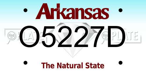 O5227D Arkansas License Plate
