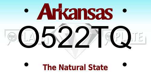 O522TQ Arkansas License Plate