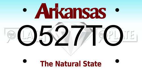 O527TO Arkansas License Plate