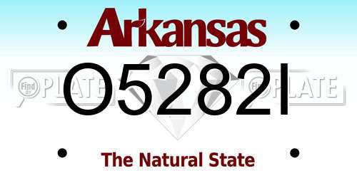 O5282I Arkansas License Plate