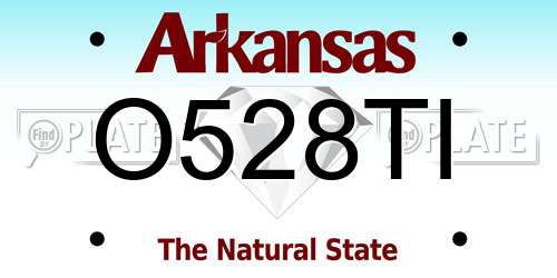 O528TI Arkansas License Plate