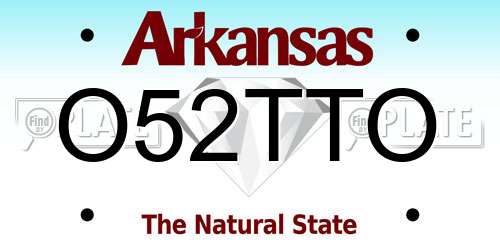 O52TTO Arkansas License Plate
