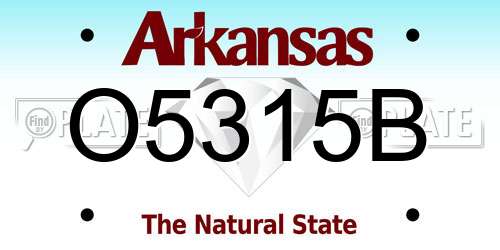 O5315B Arkansas License Plate