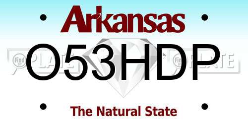O53HDP Arkansas License Plate