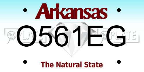 O561EG Arkansas License Plate