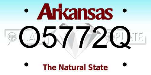 O5772Q Arkansas License Plate