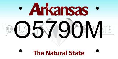 O5790M Arkansas License Plate