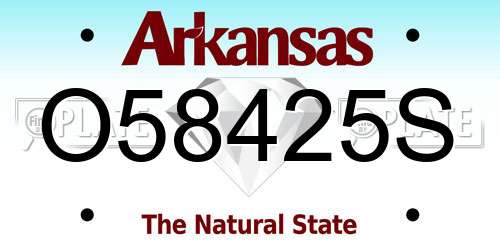 O58425S Arkansas License Plate