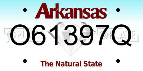 O61397Q Arkansas License Plate