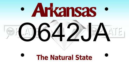 O642JA Arkansas License Plate