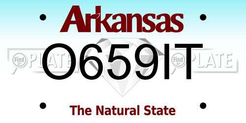 O659IT Arkansas License Plate