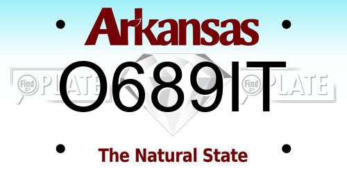 O689IT Arkansas License Plate
