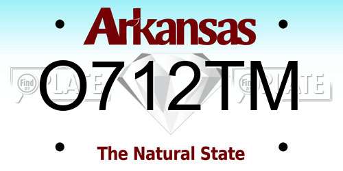 O712TM Arkansas License Plate