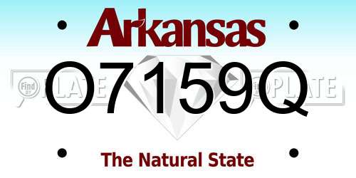 O7159Q Arkansas License Plate