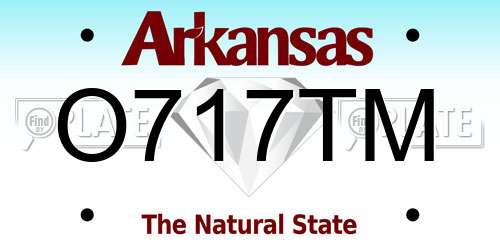 O717TM Arkansas License Plate