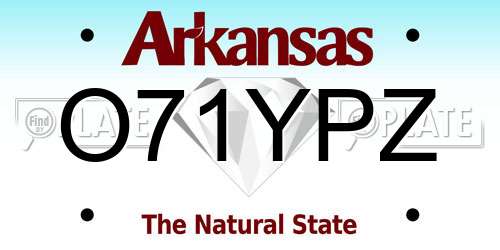 O71YPZ Arkansas License Plate
