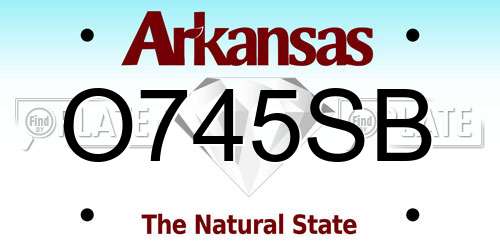 O745SB Arkansas License Plate