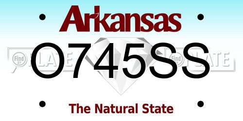 O745SS Arkansas License Plate