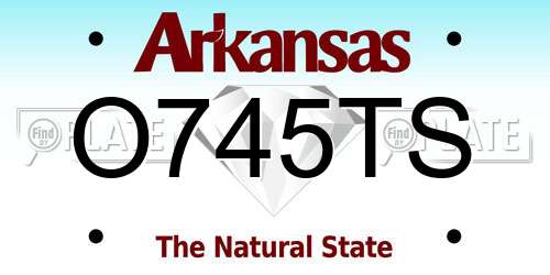 O745TS Arkansas License Plate