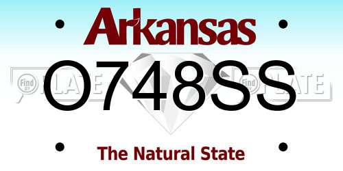 O748SS Arkansas License Plate