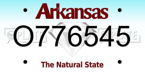 O776545 Arkansas License Plate
