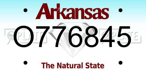 O776845 Arkansas License Plate