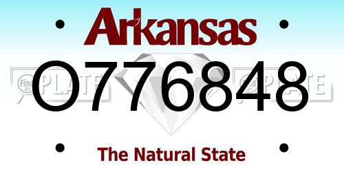 O776848 Arkansas License Plate