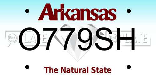 O779SH Arkansas License Plate