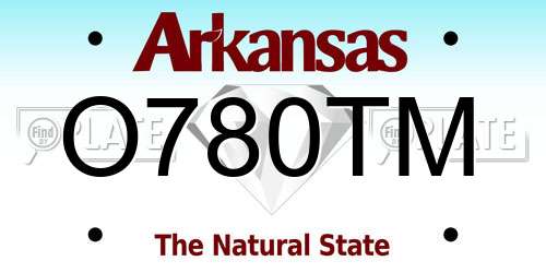 O780TM Arkansas License Plate