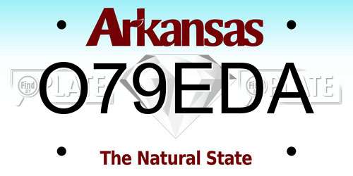 O79EDA Arkansas License Plate
