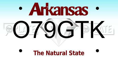 O79GTK Arkansas License Plate