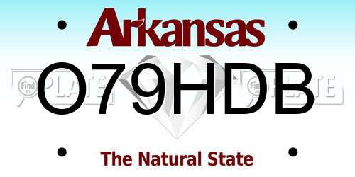 O79HDB Arkansas License Plate