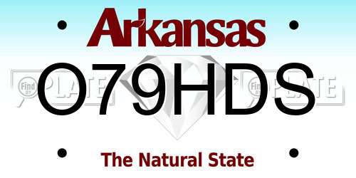 O79HDS Arkansas License Plate